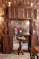 Ornate furniture in Juliette Drouet's dining room in Guernesey